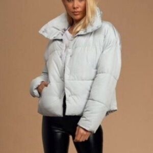 Free People Weekender Puffer Jacket in Winter Light Blue Size XSmall